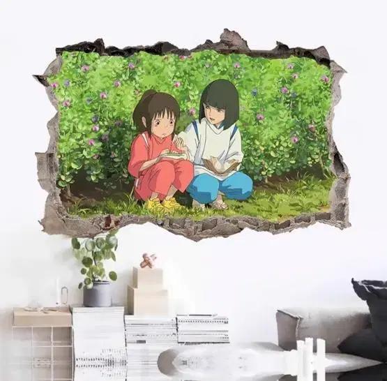 처분) 지브리 포스터 스티커 대형