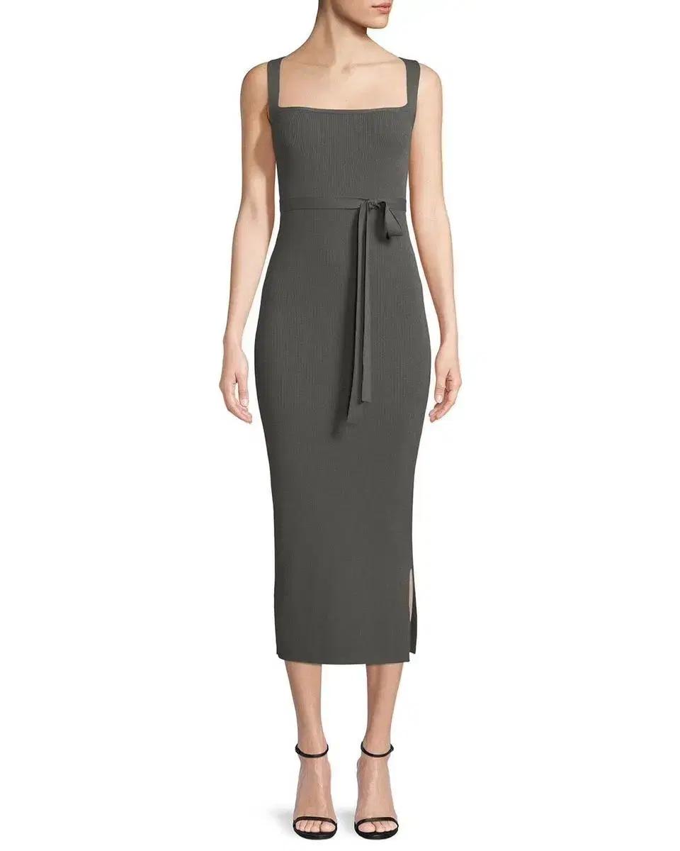 띠어리 THEORY cross back dress 리브드 니트 롱원피스