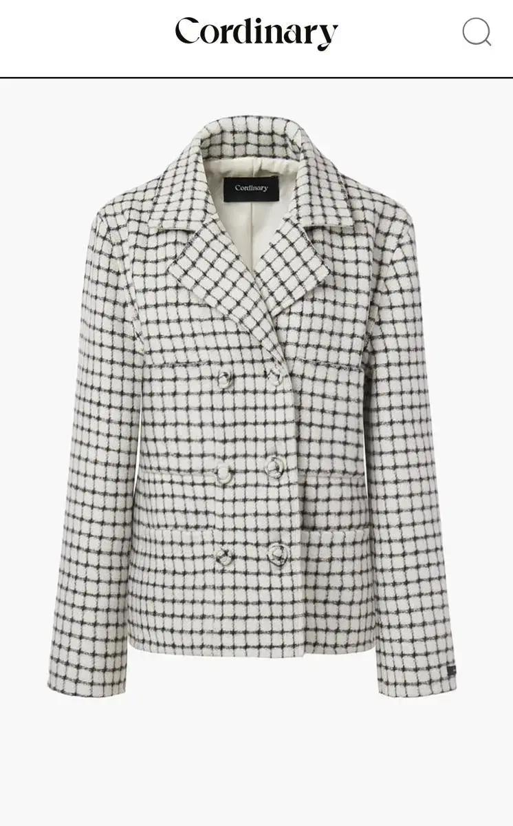 코디너리 체크 울 반코트