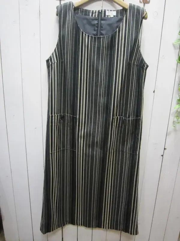 일본제 세로스트라이프 벨벳느낌원단  조끼원피스 LL 가을 겨울 sp9