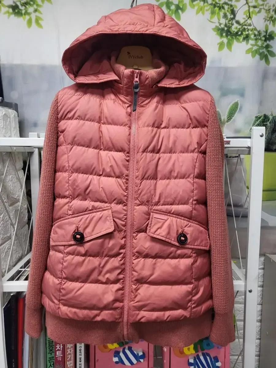 지오스프릿 여성니트 다운자켓 간절기~초겨울 후드니트 (슬림55) AB81