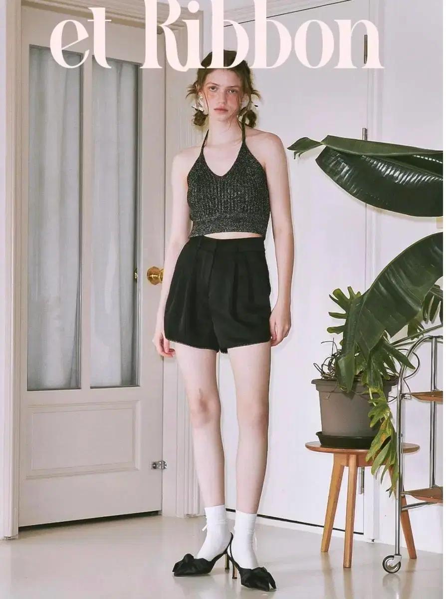 론론 새틴레이스쇼츠 블랙 s(새상품)
