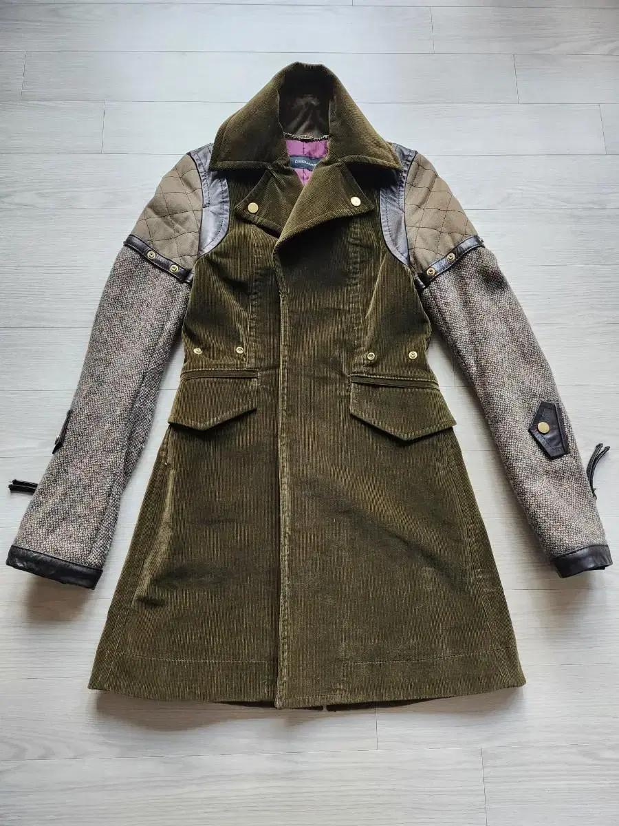 정품 디스퀘어드2 여성용 코듀로이+ 트위드 코트-40