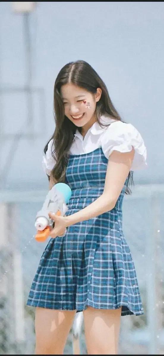 카즈하 H&M 체크미니원피스 xs