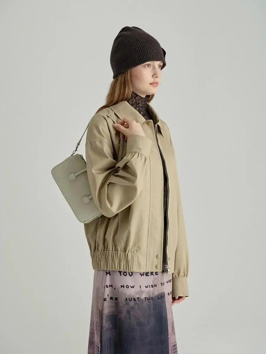 마지셔우드 ZIPPER SMALL crinkle 지퍼스몰 크림베이지토트백