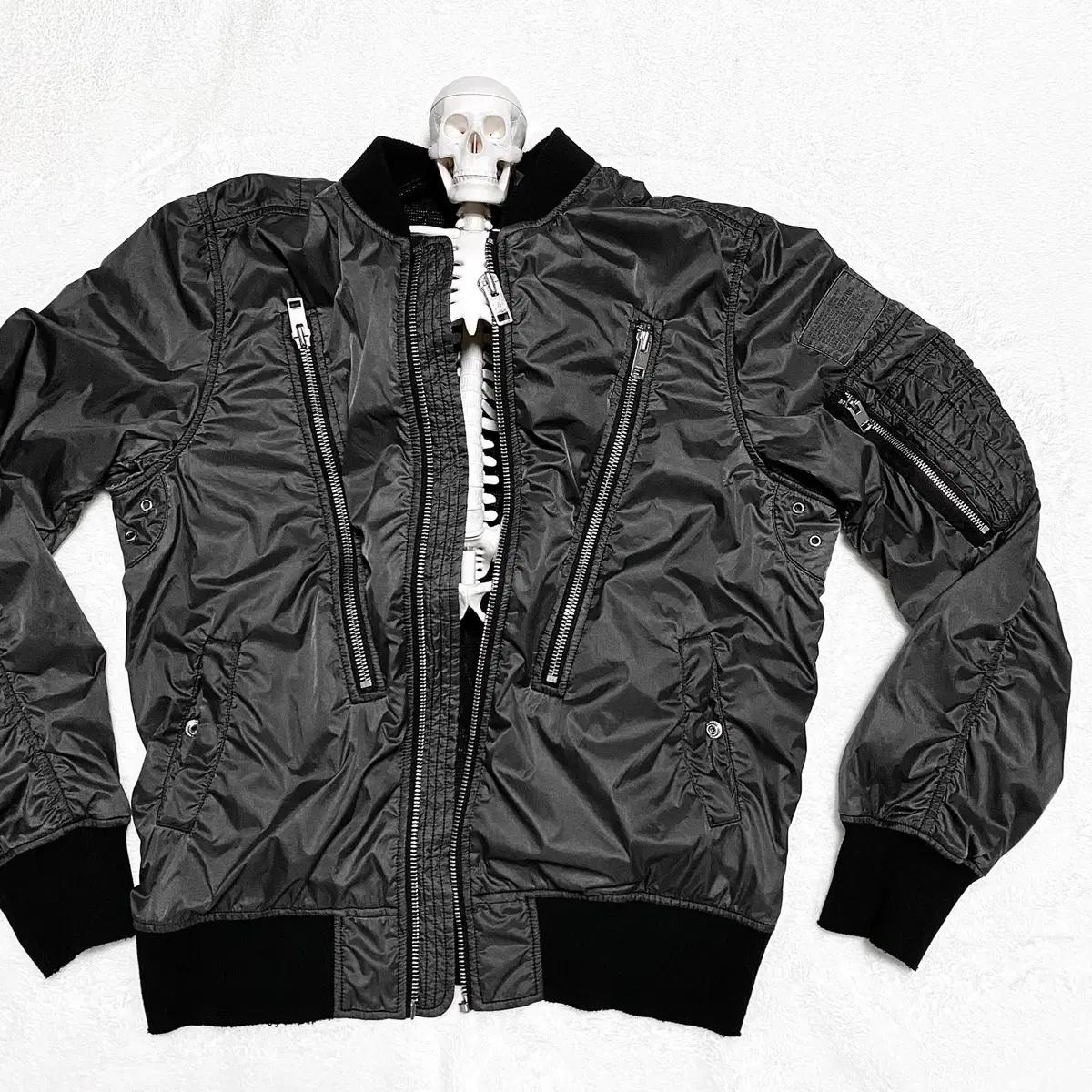 Diesel 디젤 19SS 가먼트 더블 지퍼 마원 밀리터리 플라이트 자켓