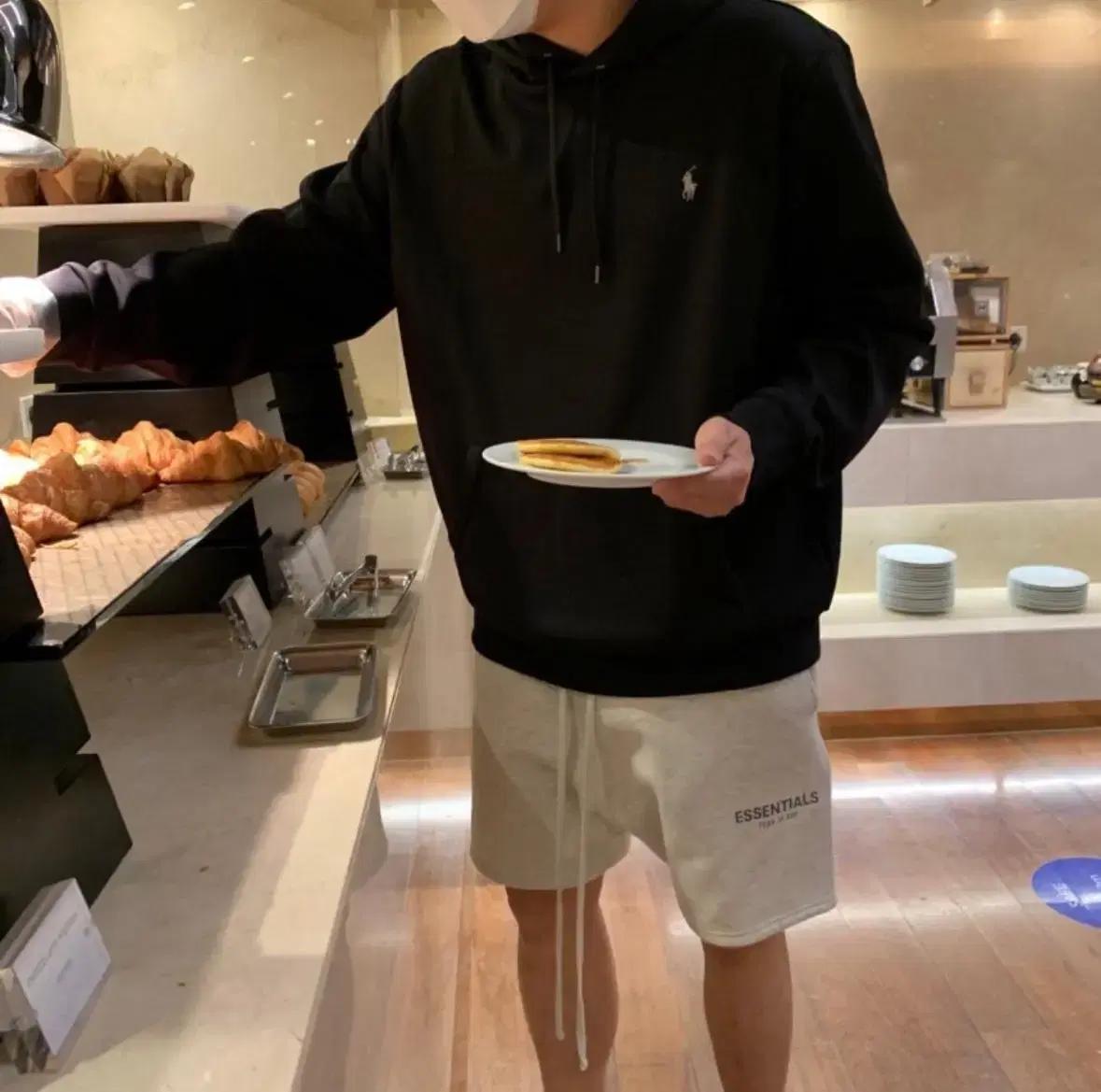 폴로 더블니트 후드티 L