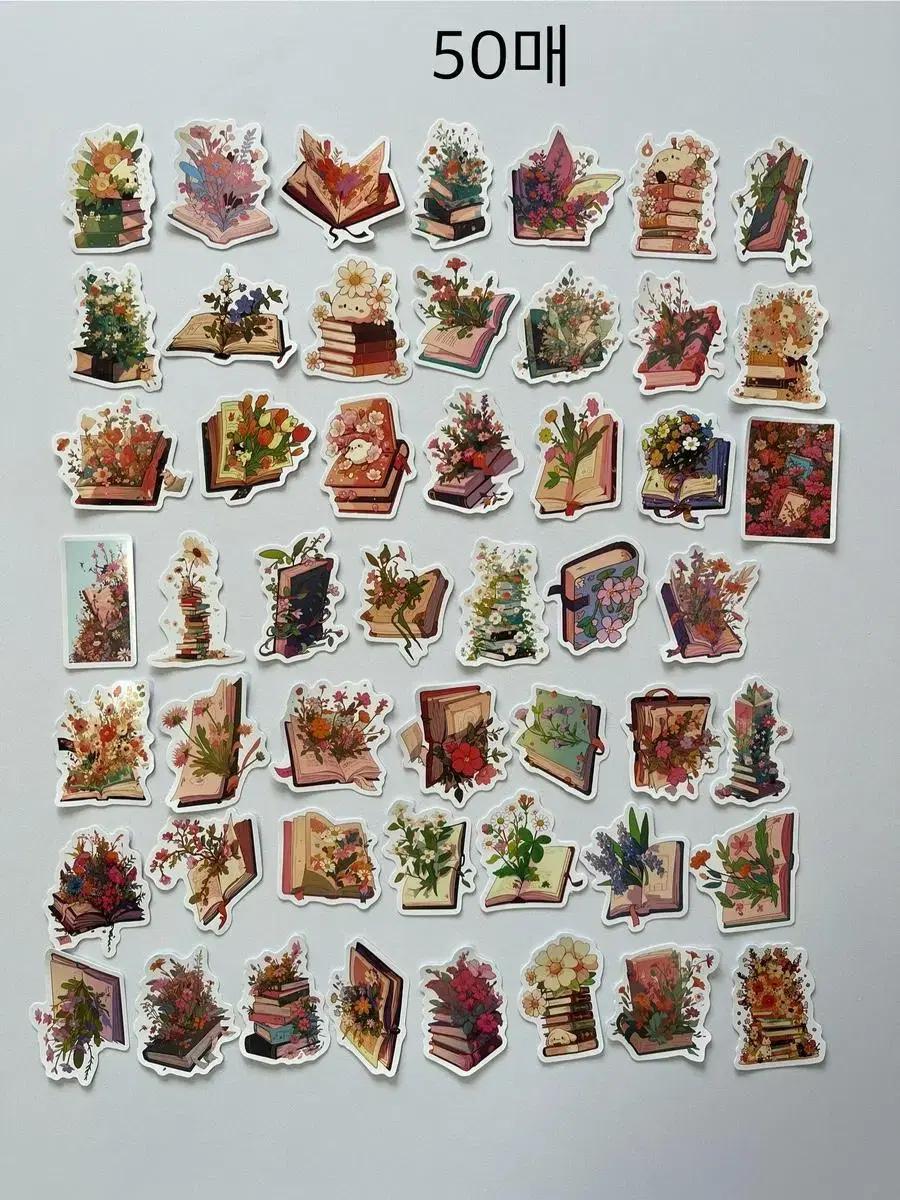 스티커 텀블러 노트북 캐리어 방수 스티커 꽃 스티커 다꾸