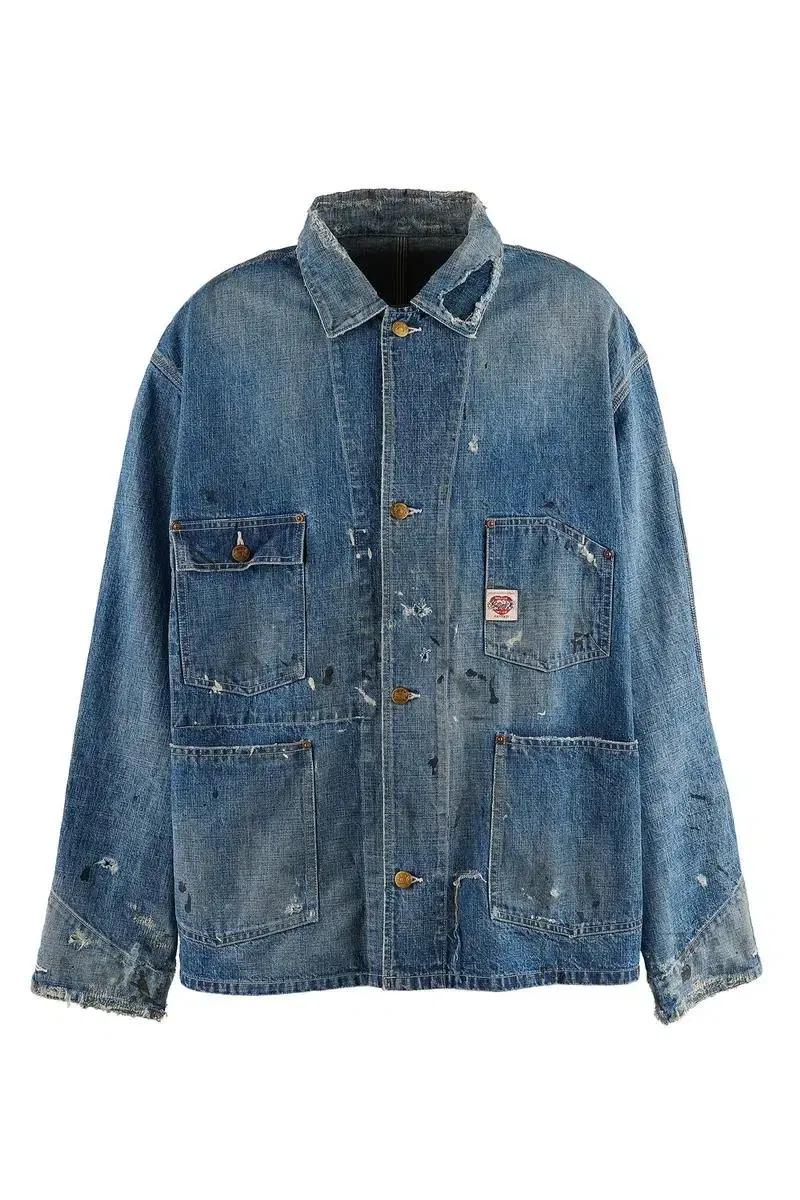 [새상품][XL]커버올(COVERALL) 하트택 / 데님 워크 자켓