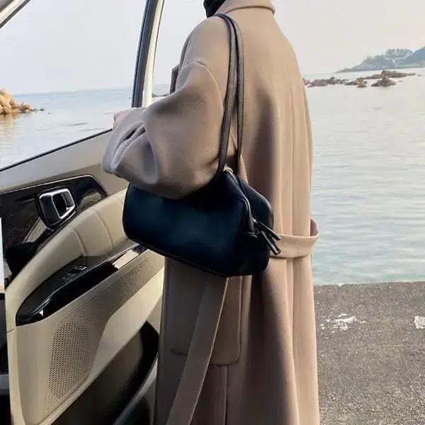 UTMOST 가을 겨울 루즈핏 울 코트 브라운