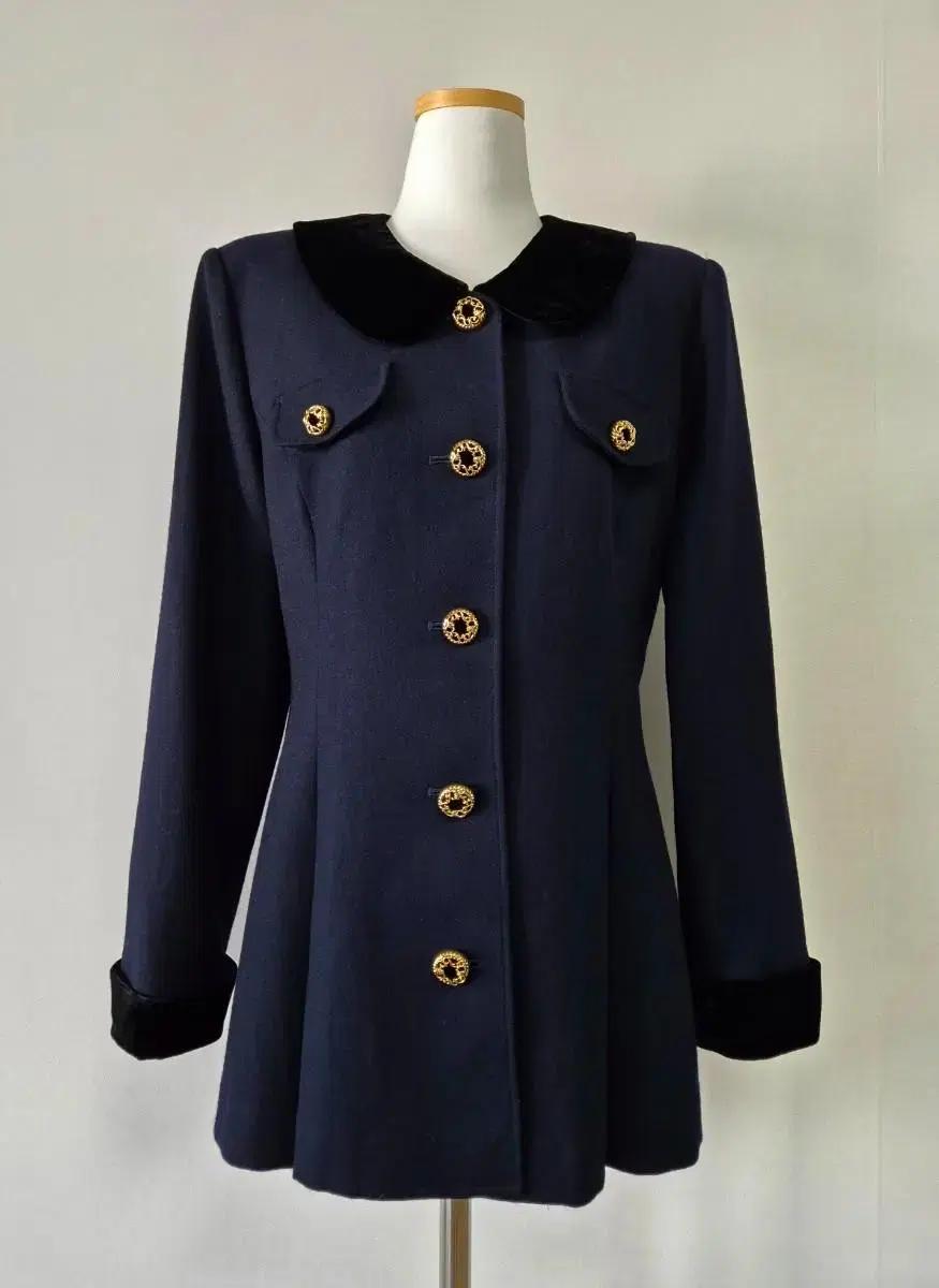 빈티지 클래식 네이비 원피스 스타일 자켓