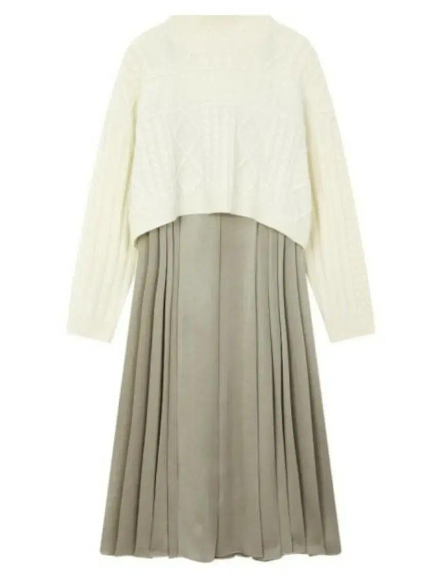 [새상품]보브(VOV) 터틀넥 니트 레이어드 원피스(가격인하)