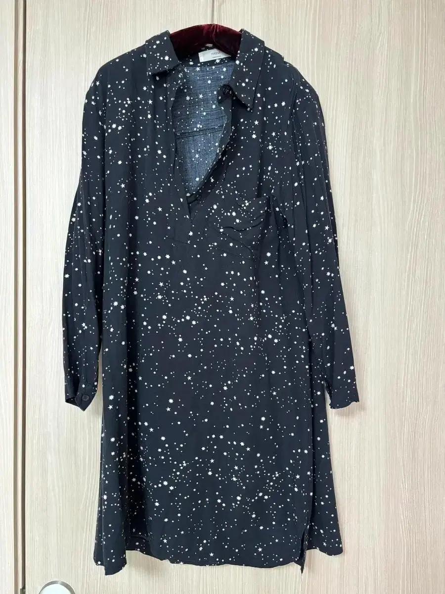 봄나들이 꾸안꾸룩 잔꽃무늬 긴팔 원피스 프리사이즈