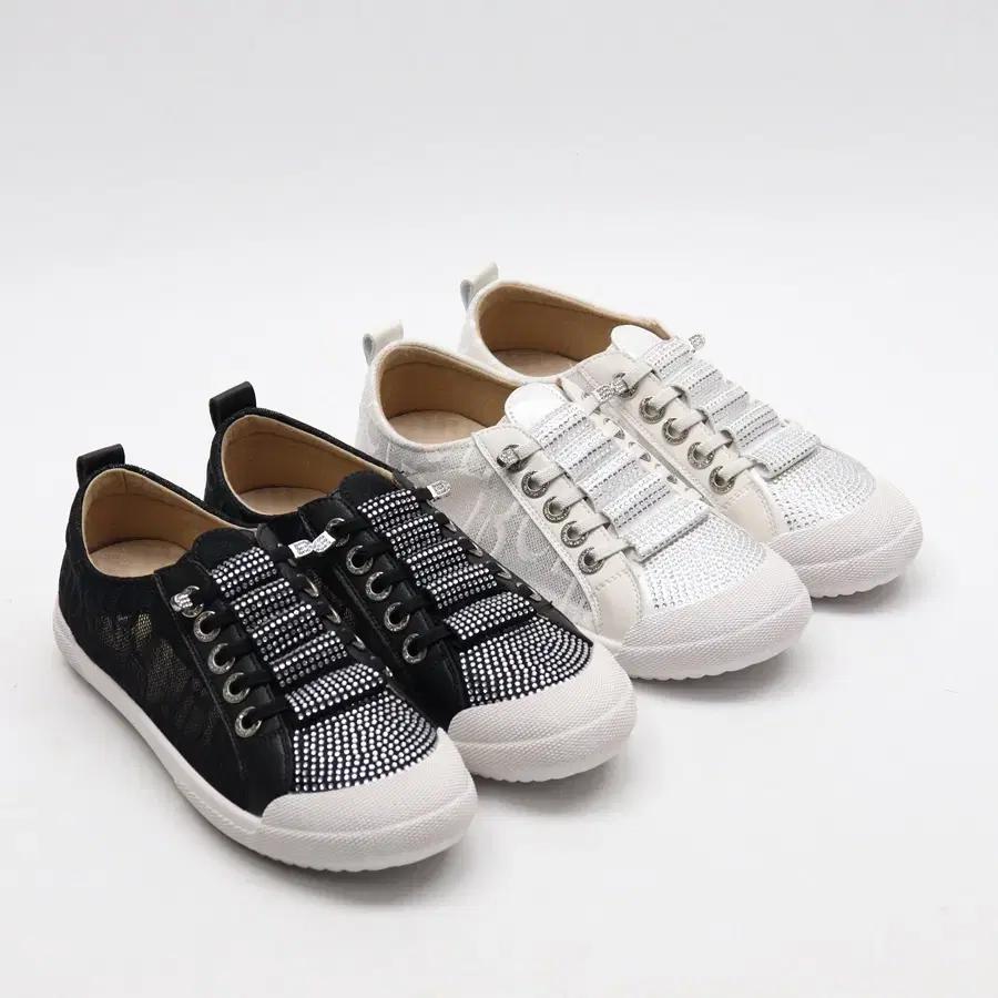 230~250  비즈 장식 메쉬 여성 슬립온 스니커즈 캐주얼화 단화