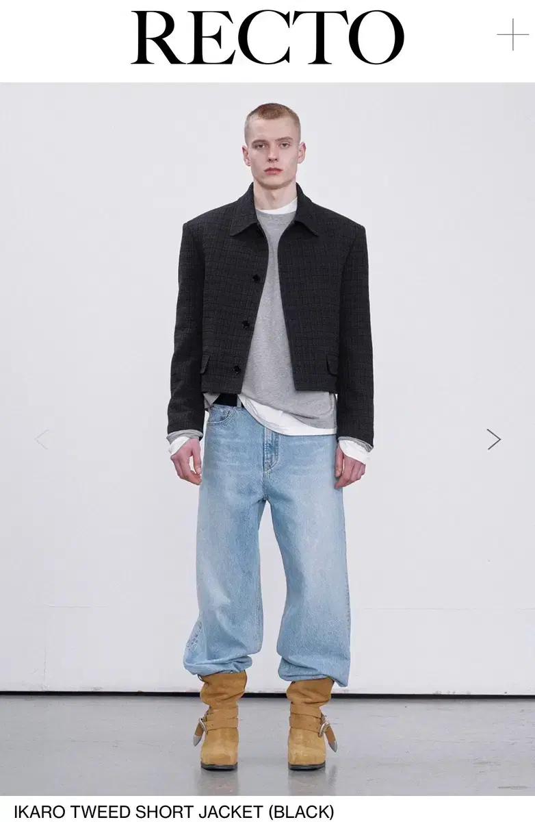 RECTO IKARO TWEED SHORT JACKET (BLACK) L