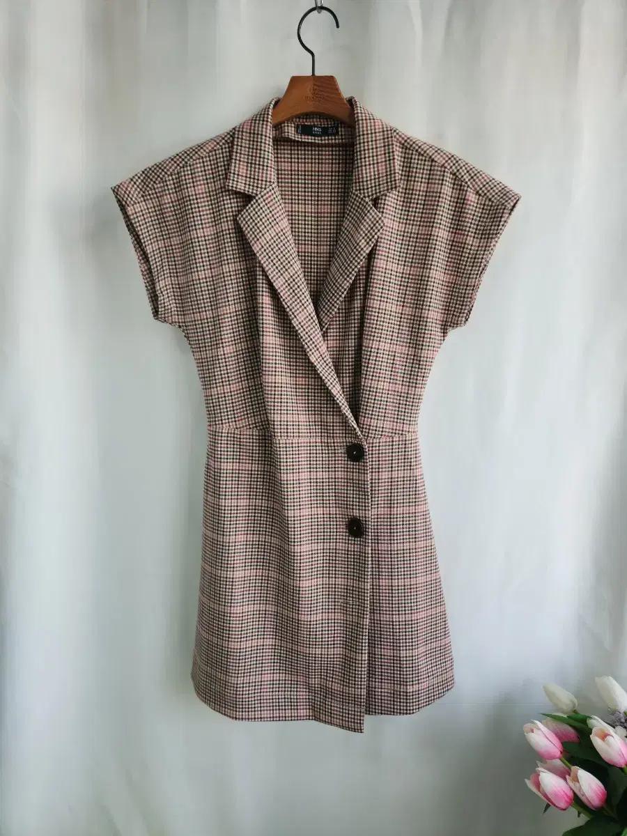 [망고] 체크 미니 원피스