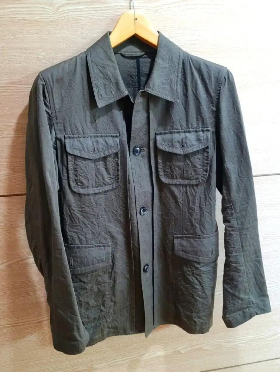 제냐 구김 코튼 자켓