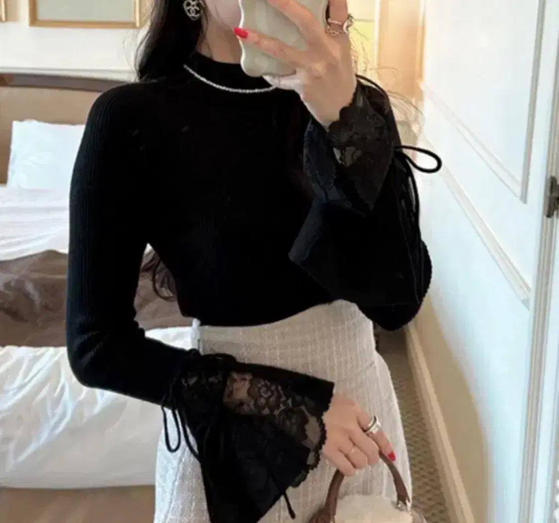 GRL 볼륨 슬리브 니트 탑스 양산형지뢰계스나계