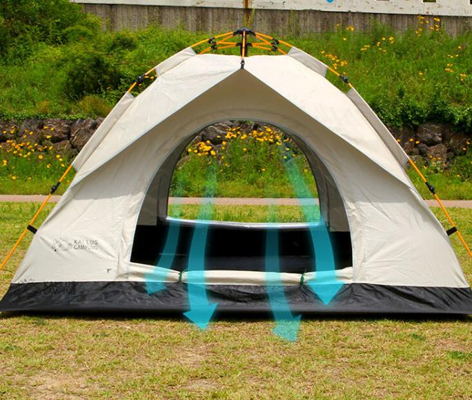 새상품 칼루스 캠핑 원터치텐트 3-4인용 백패킹텐트 차박텐트 방수 4인용