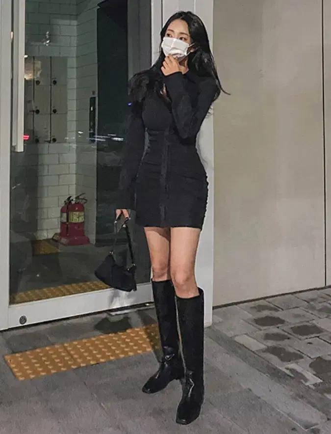 컬디 셔링 미니 원피스 미니원피스 스커트 치마 데이트룩