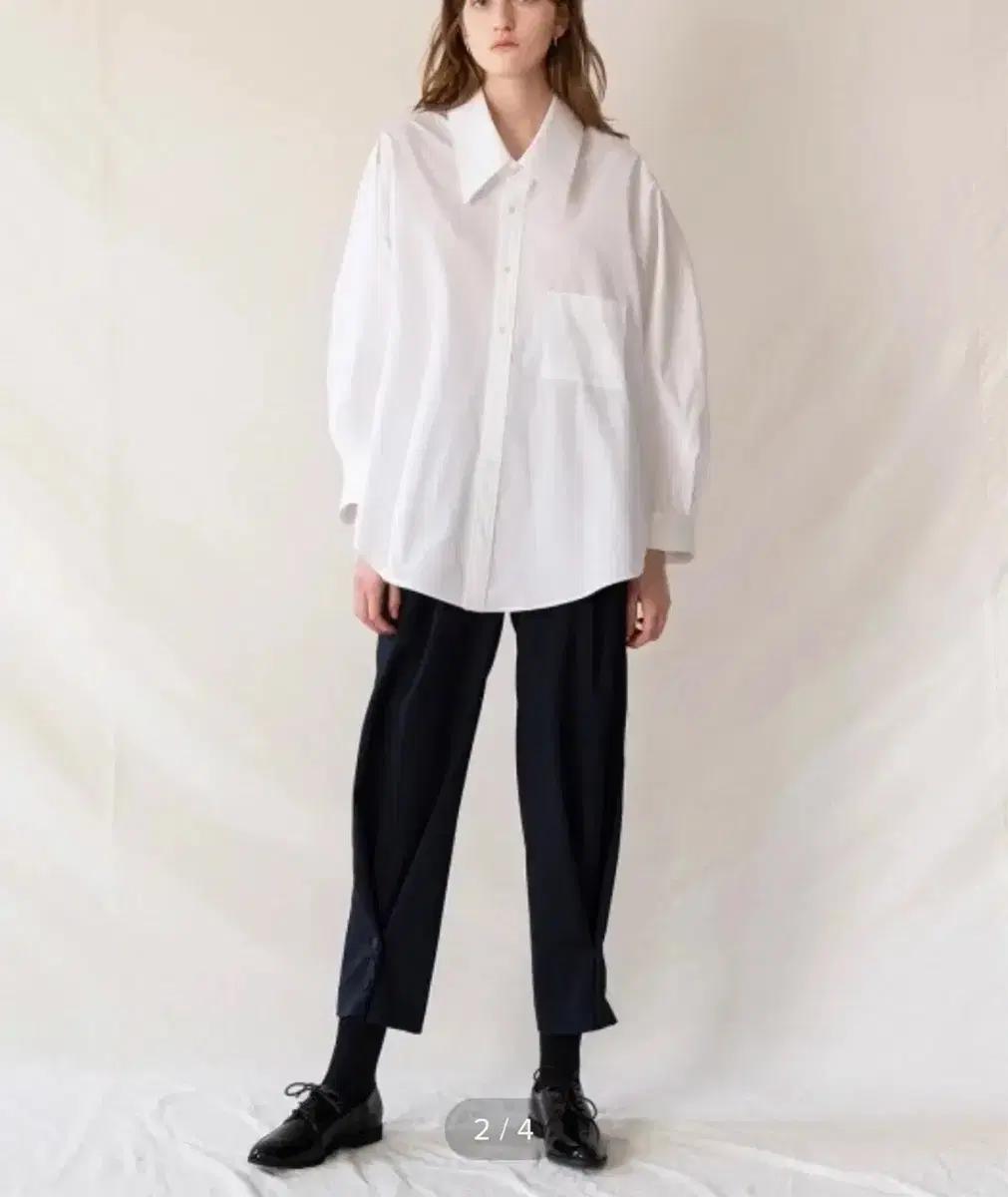 킨더살몬 슬랙스 팬츠 Folding Detail Pants navy 미듐