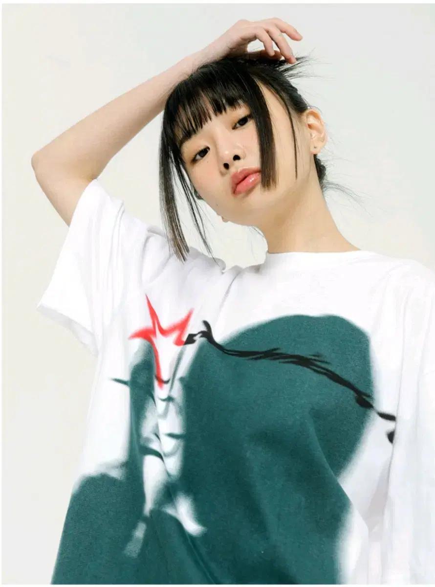 도미넌트 빅 프린팅 박스티 남녀공용