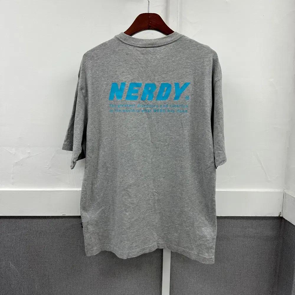 NERDY 널디 21s 그레이 반팔티셔츠 L사이즈 s190