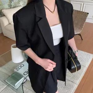 정장 셋업 패드반팔자켓 레브시티
