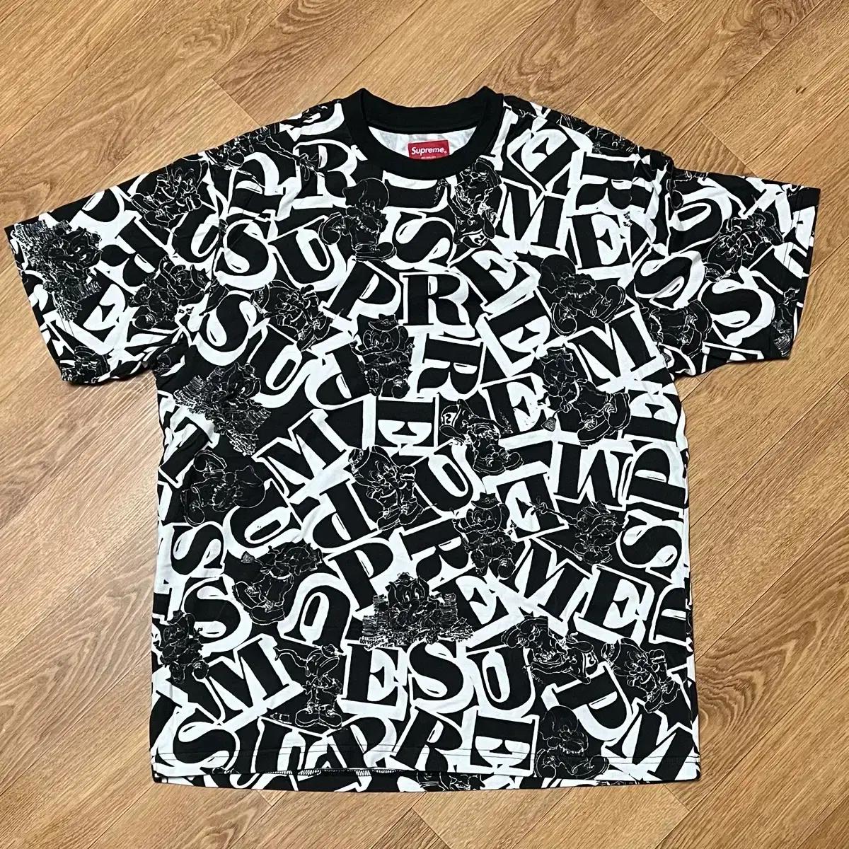 슈프림 엘리펀트 반팔티 블랙 FW22 M