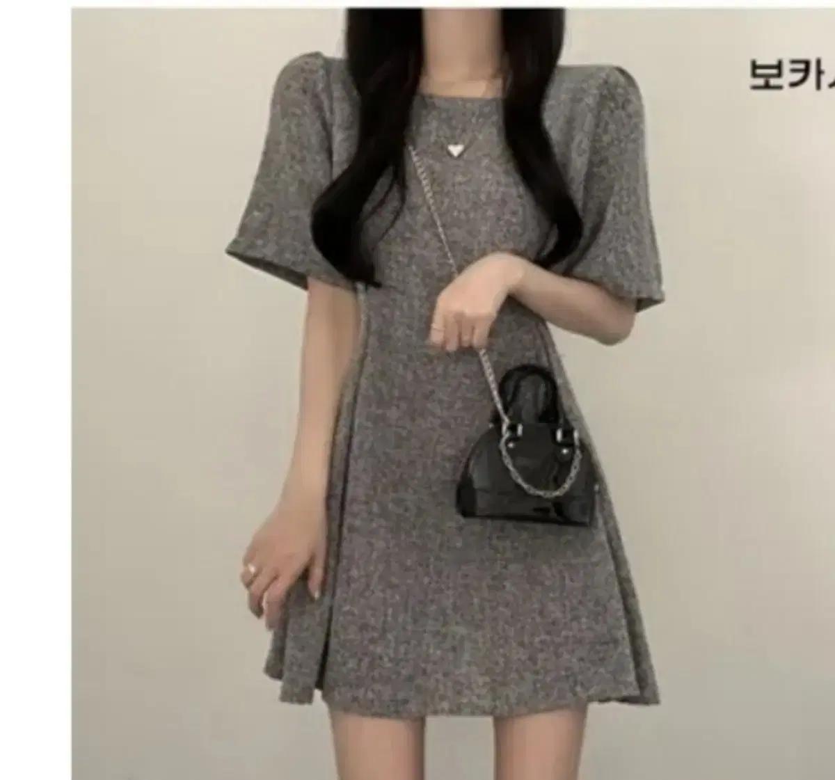 (새상품)고급미핀턱원피스 여름원피스 보카시먹색