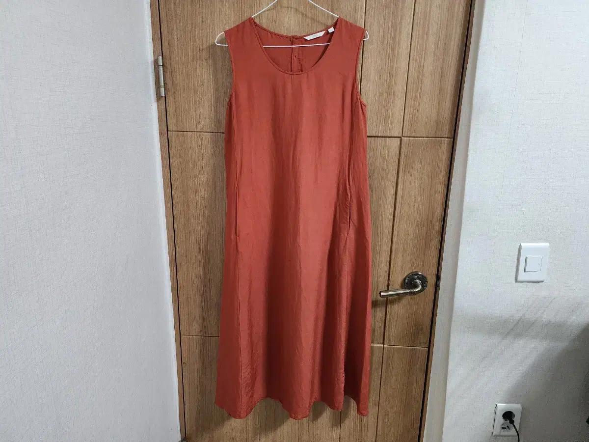 (S)여성 유니클로 여름 민소매 린넨혼방 원피스