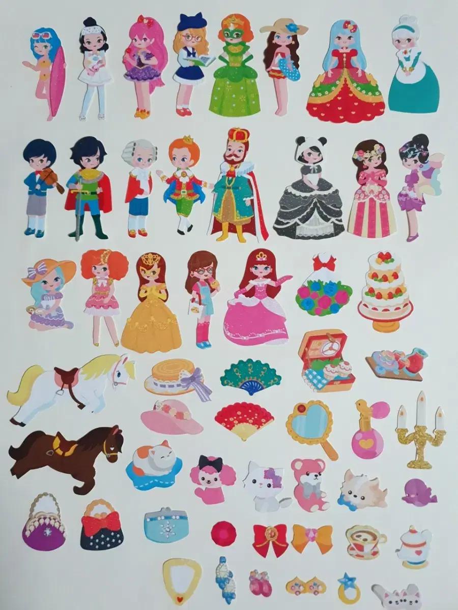 일괄 스티커.공주스티커.조각스티커