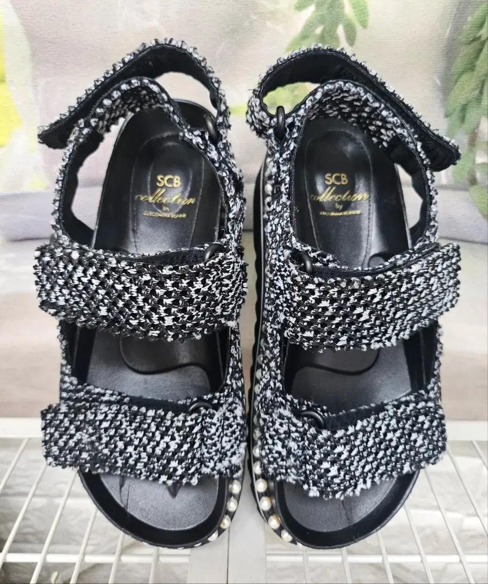 슈콤마보니 여성샌들 키높이 로얄트위드샌들 (225) HC31