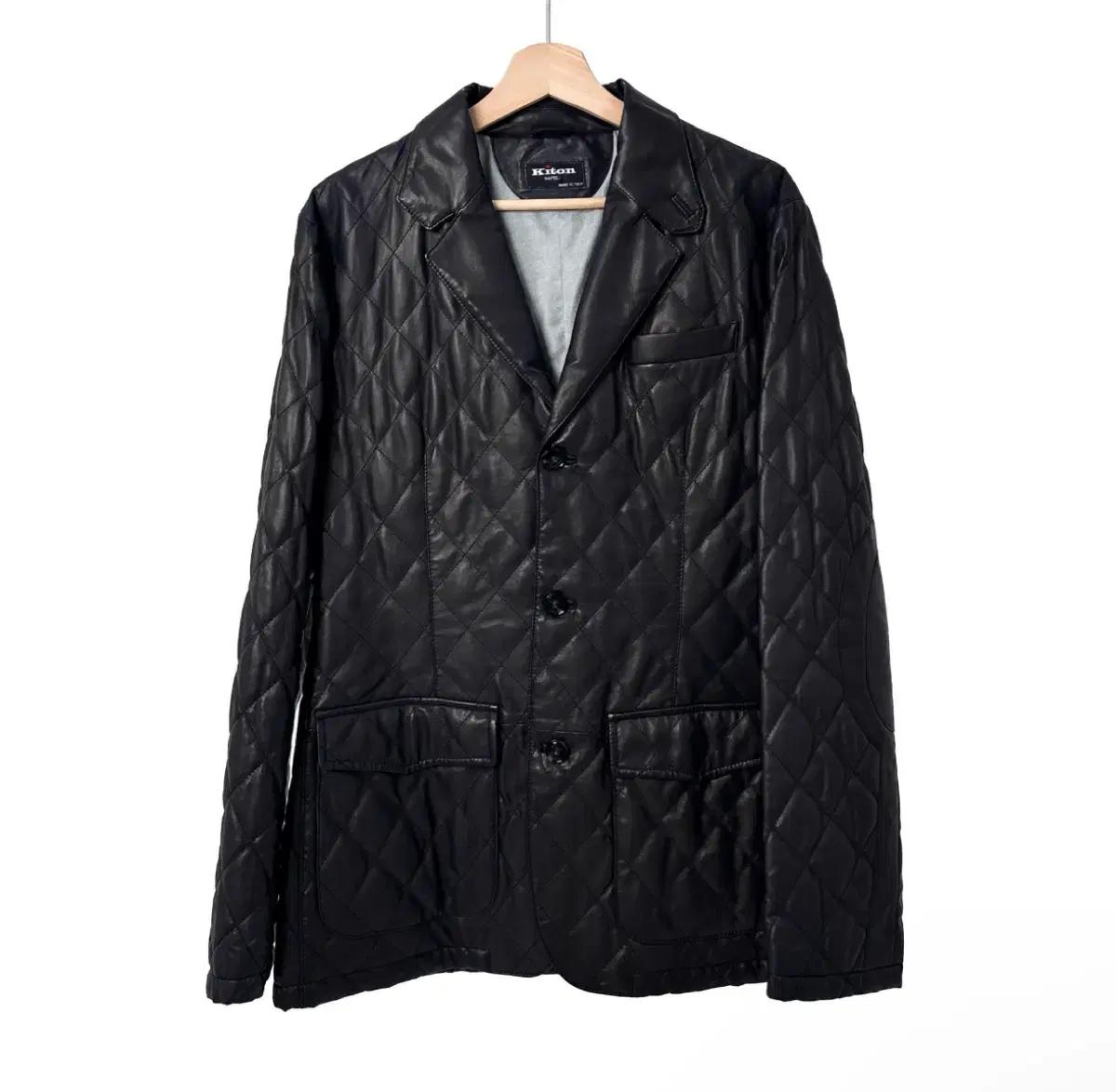 [50] KITON 키톤 남성 램스킨 오바타 퀄팅 레더 블레이저 자켓