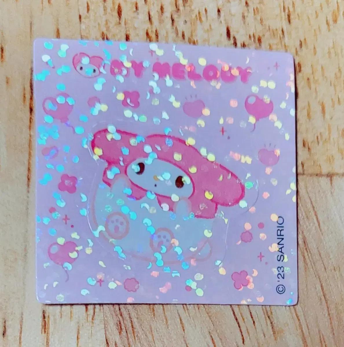 산리오 캐릭터즈 마이멜로디 솜사탕 스티커 씰 다꾸 데코 굿즈 수집