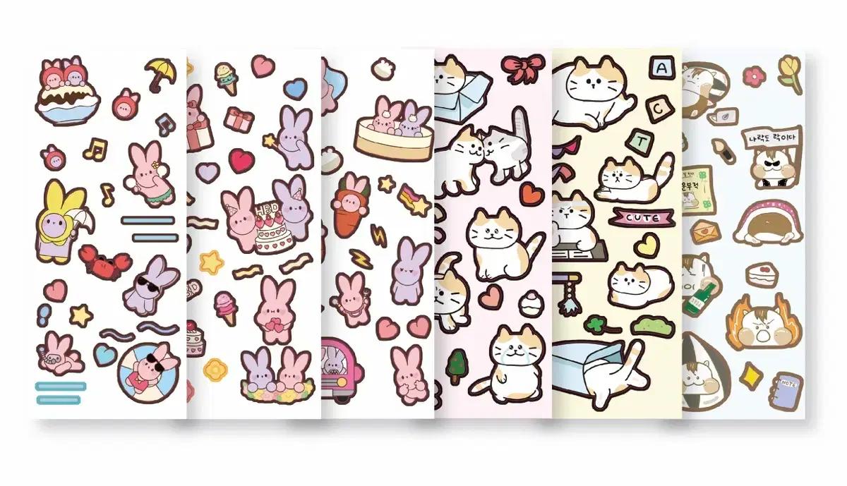 [새상품] 다꾸 노트북 꾸미기 캐릭터 스티커 일괄