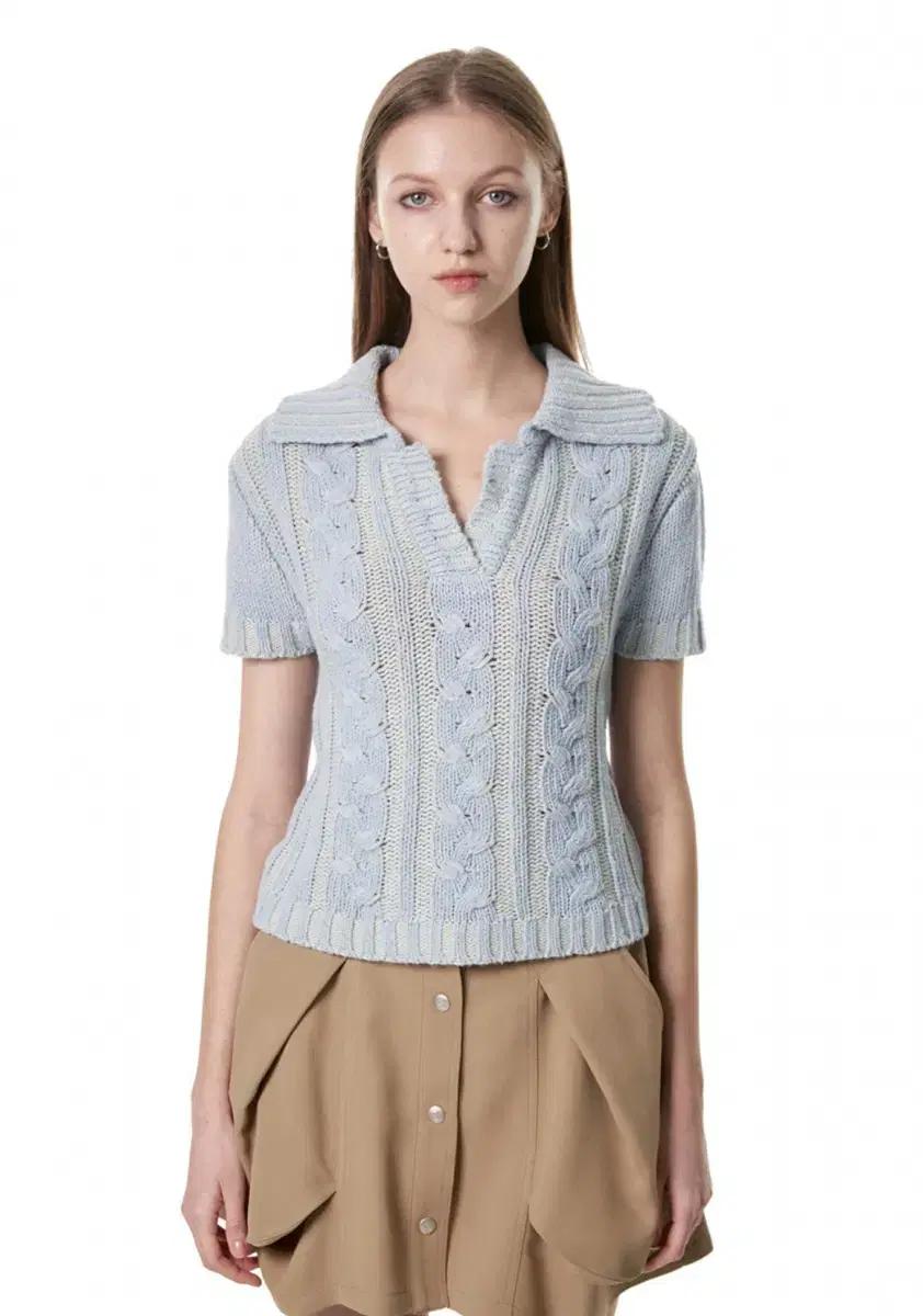 세릭 cerric CABLE HALF BLEND KNITWEAR / SK