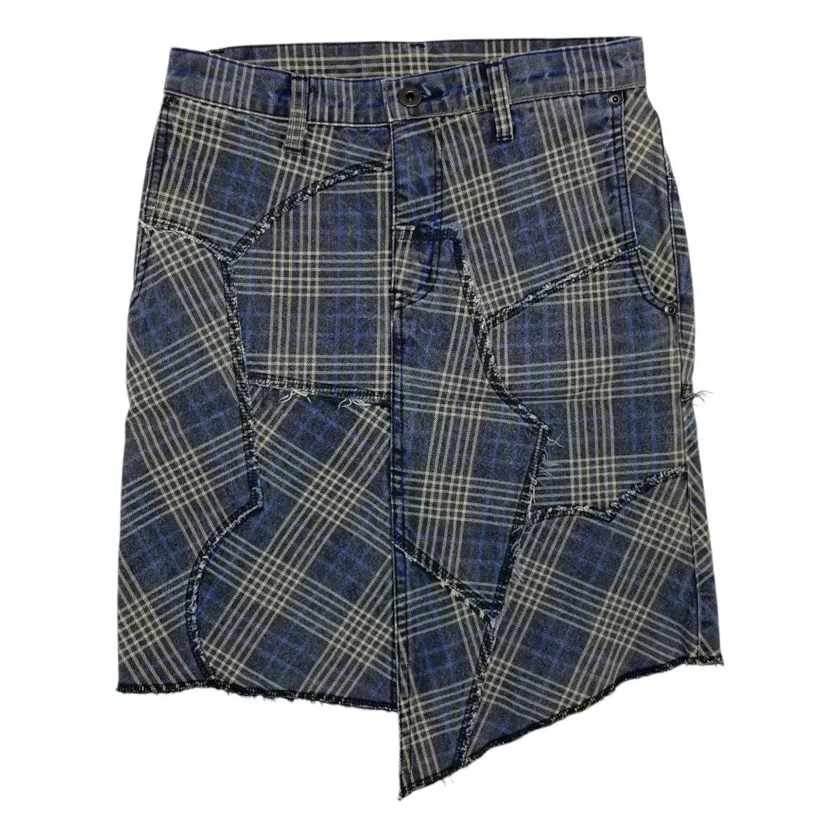 히스테릭글래머 패치워크 스커트 치마