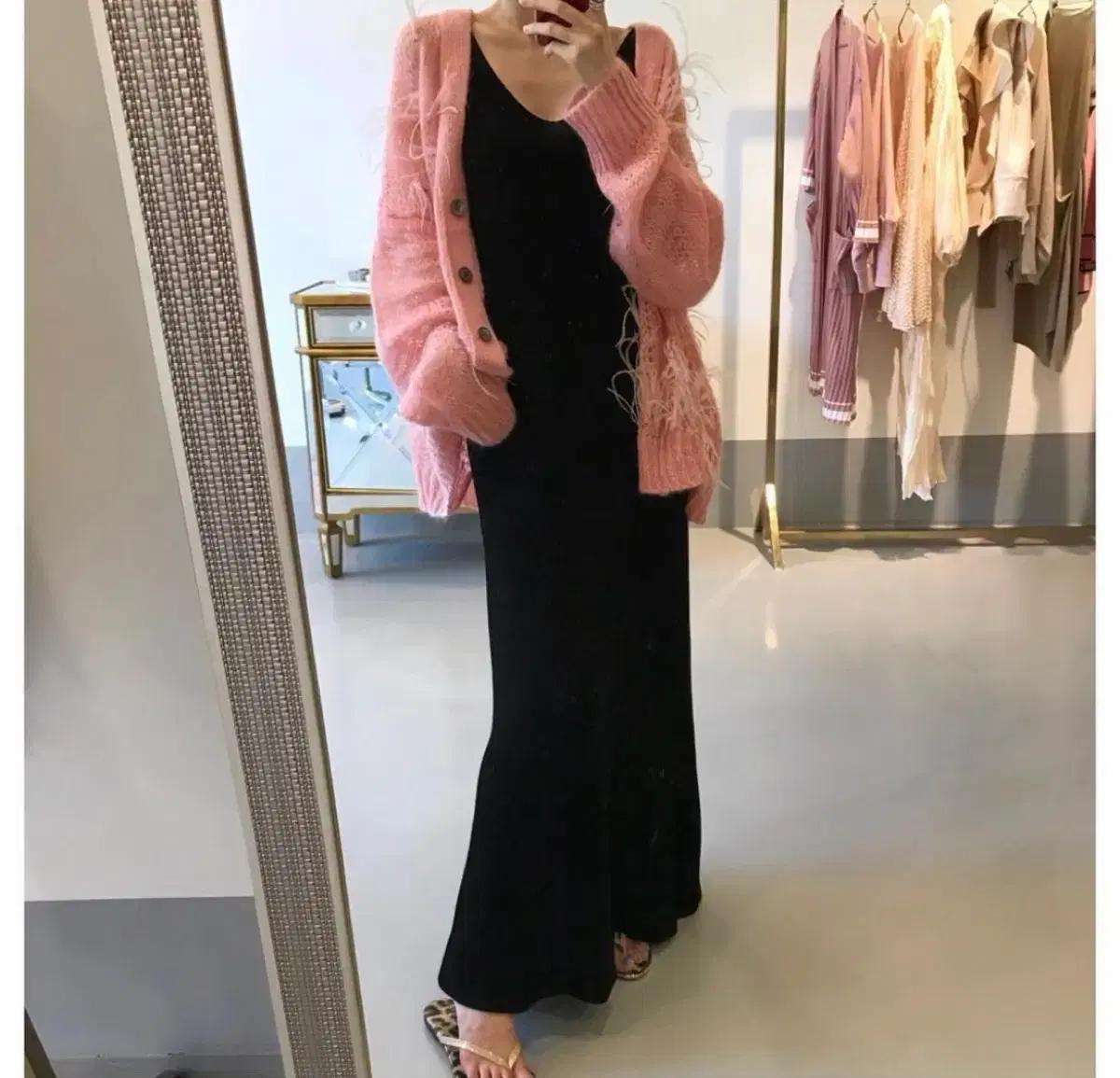 에이민 니트 롱원피스