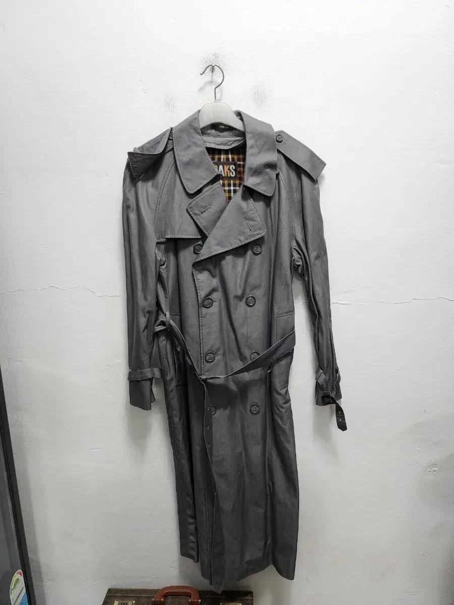 닥스 그레이 더블롱트렌치코트