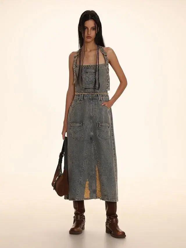 택포/텍달린새제품/홀터청원피스/해외직구브랜드/DONOTTAG/M사이즈