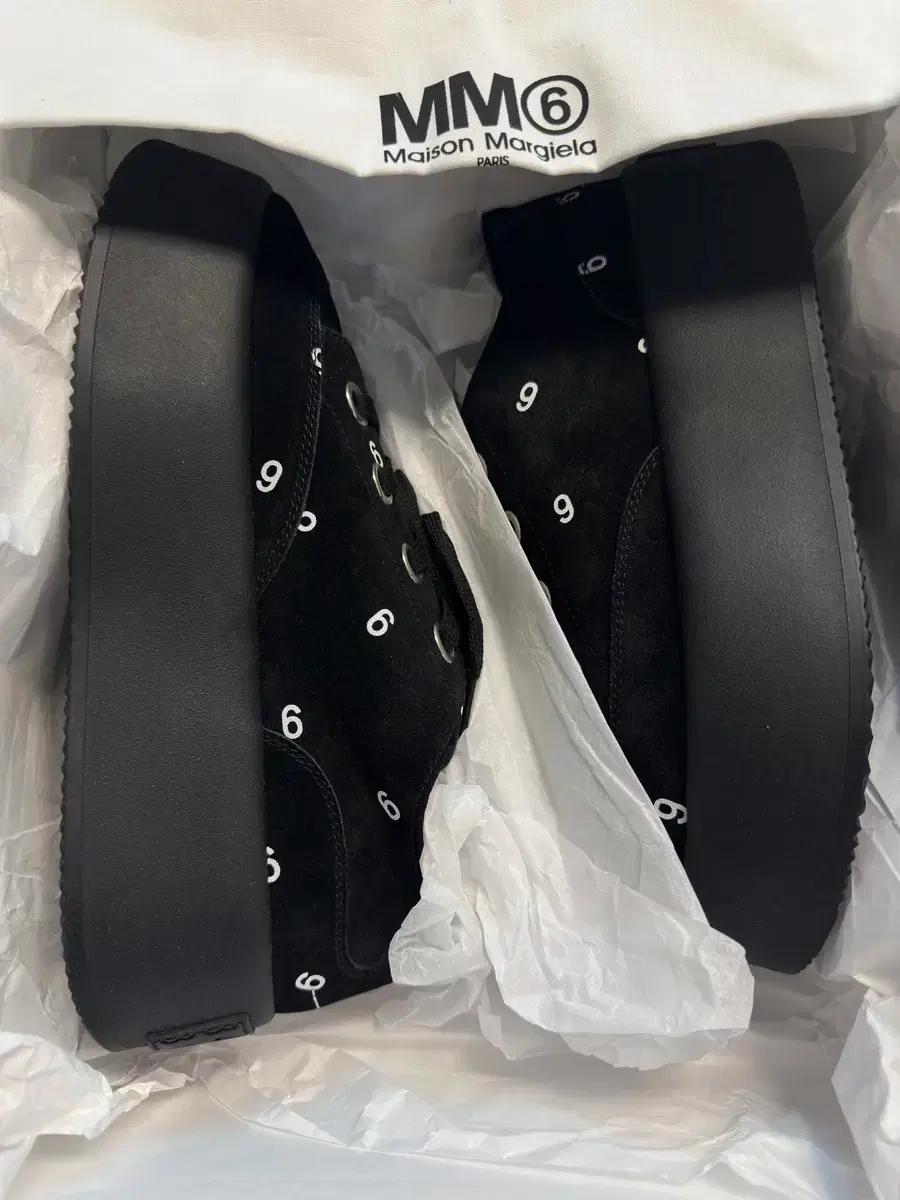 (39) mm6 메종 마르지엘라 플랫폼 슈즈 블랙