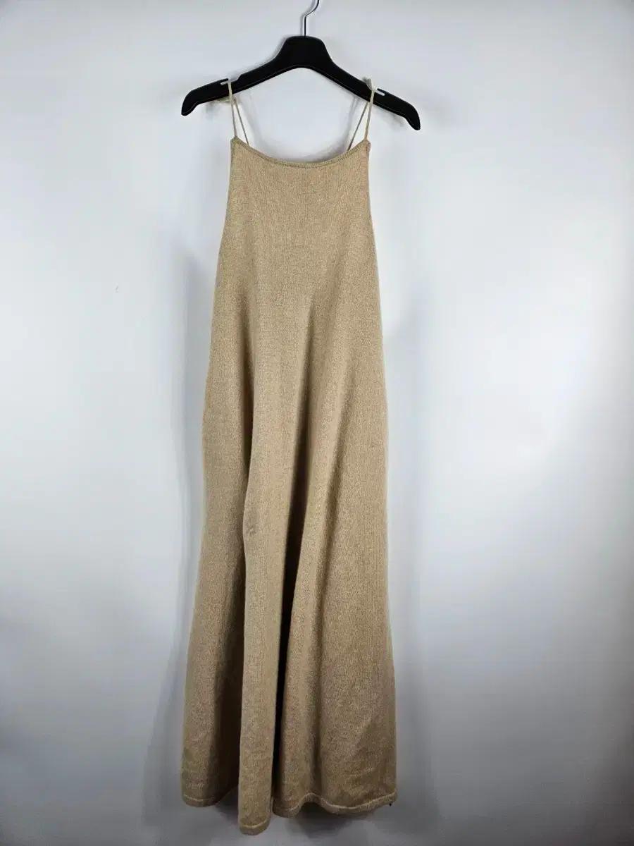 고비 몽골 캐시미어100% 레이어드 뷔스티에 나시 민소매 니트 롱원피스