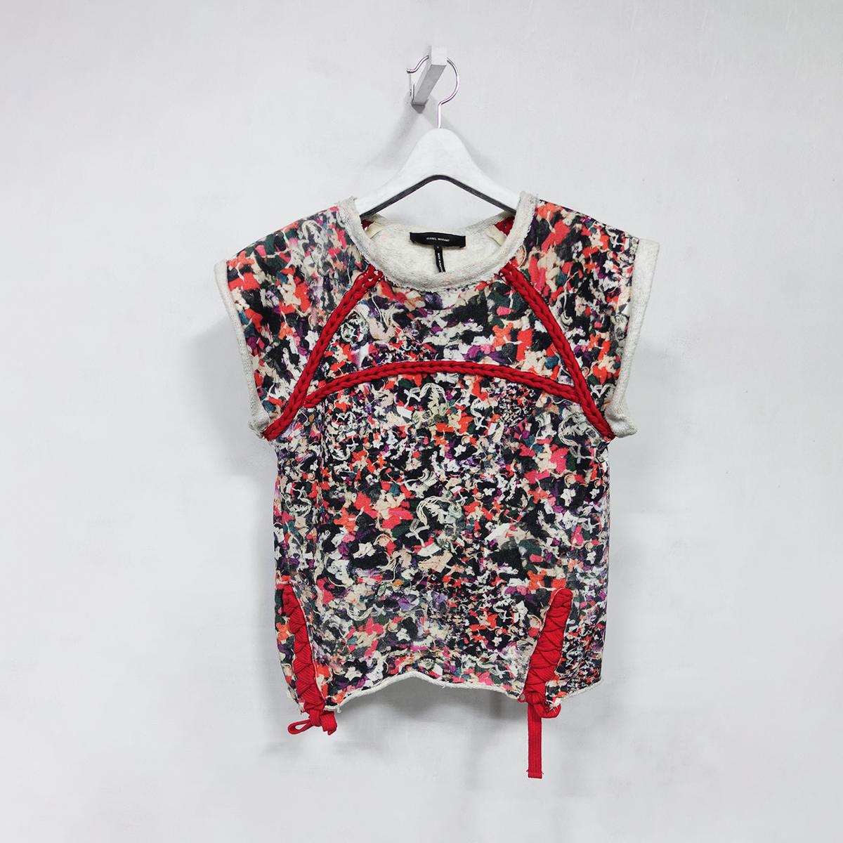 ISABEL MARANT 이자벨마랑 아스티아 멀티컬러 프린트 풀오버 탑