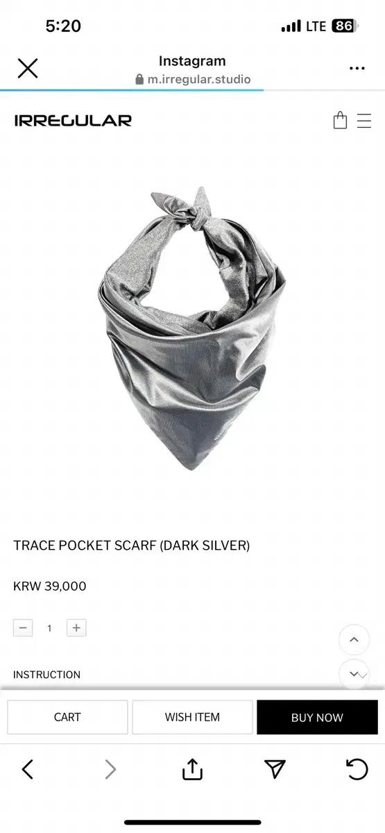Irregular studio pocket scarf