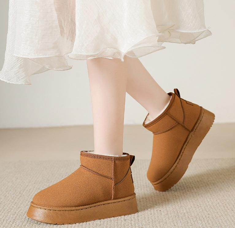 여성 겨울 방한 통굽 숏 어그부츠