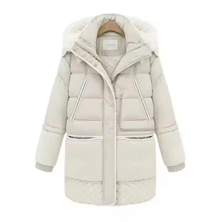 여성용 겨울 롱 다운 코트