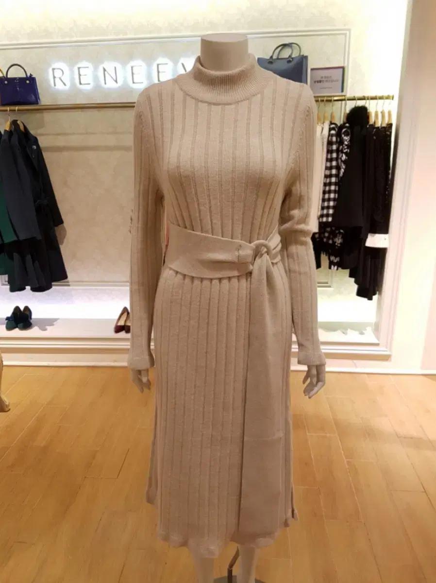 레니본  골지 롱니트원피스