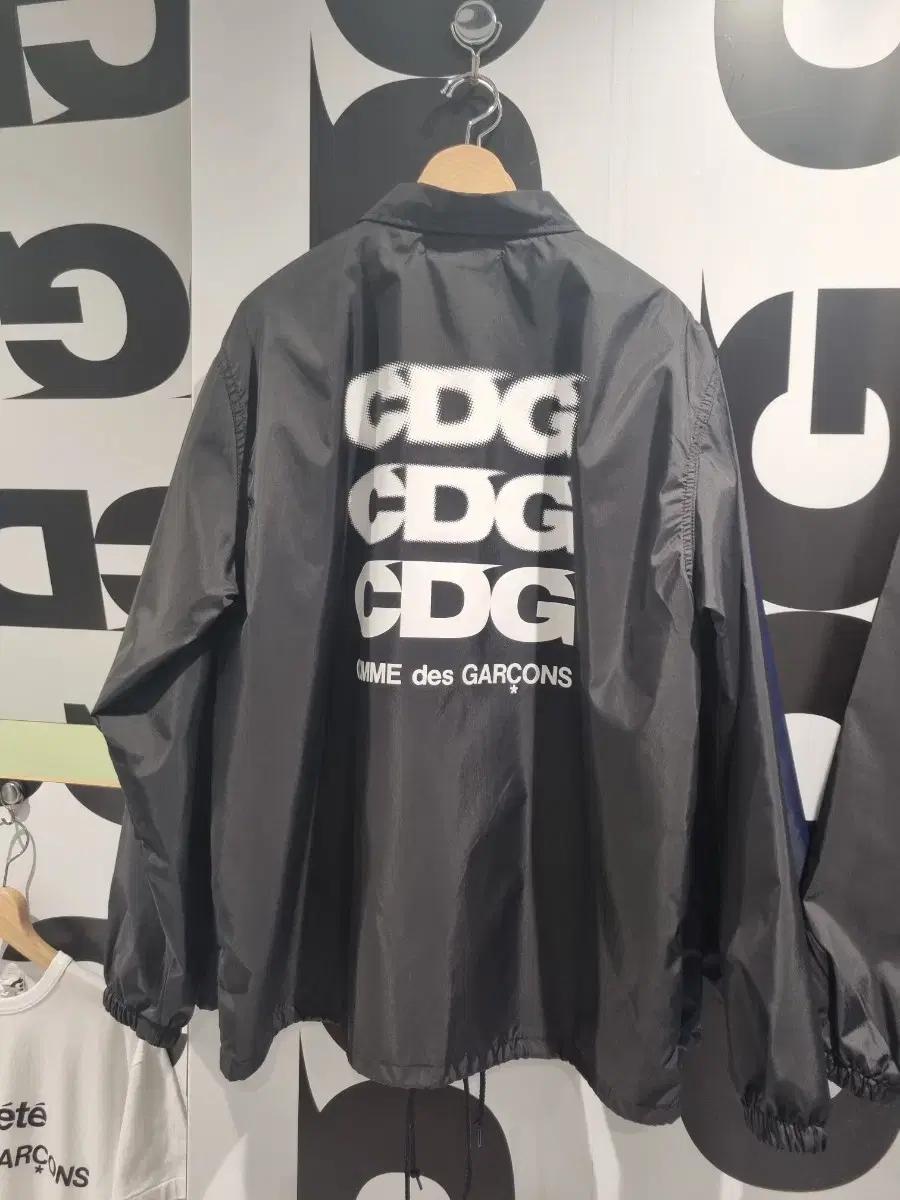 CDG 로고 코치 자켓 블랙 L 꼼데가르송 꼼데