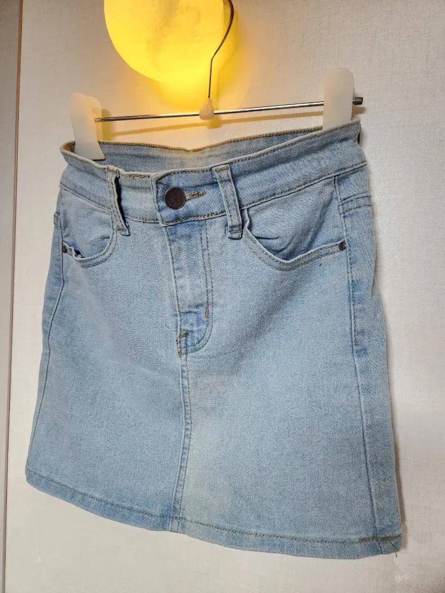 "데님 미니스커트[A라인]"[캐주얼스타일]